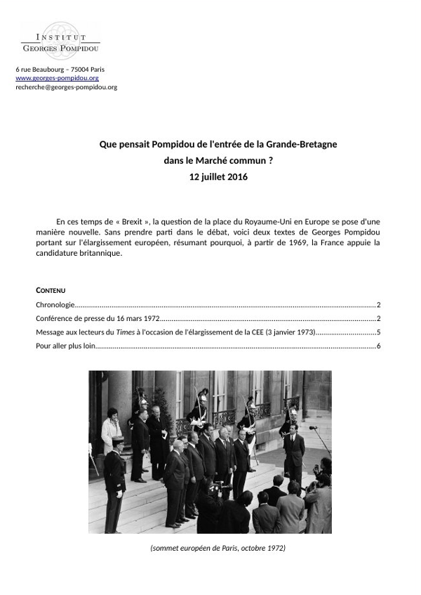 Pompidou et l'entrée de la Grande-Bretagne : fichier PDF
