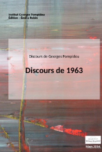 Georges Pompidou : discours de 1963